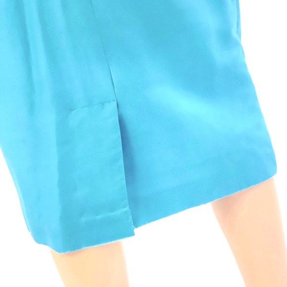 πIncredible Aqua Vintage MadMen Sheath Wiggle Dressπ - Picture 10 of 11